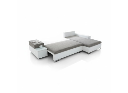 Schlafsofa Design Ecksofa L-form Bettfunktion Textil Couch Sofas Stoff
