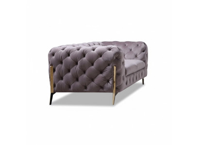 Design Chesterfield Sofa 2-Sitzer Couch Polster Textil Sofas Samt Neu Zweisitzer