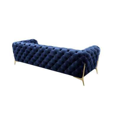 Chesterfield Sofagarnitur Sofa Couch Polster 3 2 1 Sitzer Leder Sofas Stoff Neu