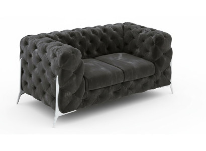 Chesterfield Couch 2 Sitzer Polster Sitz Stoff Textil Couchen Leder Sofas Sofa