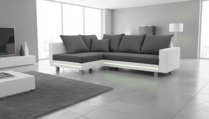 Ecksofa Wohnlandschaft Sofa Couch L Form Polster Couchen Leder Design