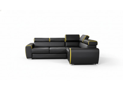 Design Ecksofa L-form Bettfunktion Couch Leder Textil Sofas Couchen