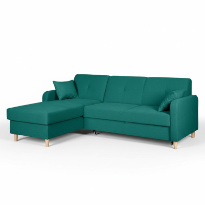 Schlafsofa Design Ecksofa L-form Bett Couch Textil Sofas Stoff Schlaf Funktion