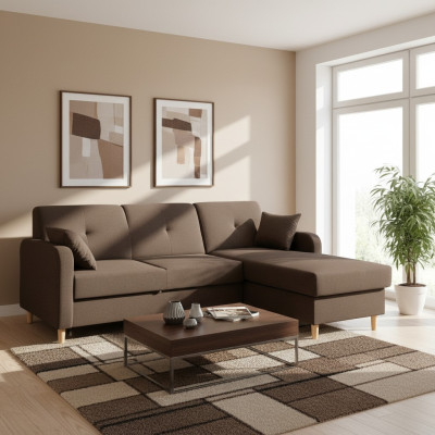 Design Ecksofa Schlafsofa Bettfunktion Couch Leder Textil Polster Sofas Kasten