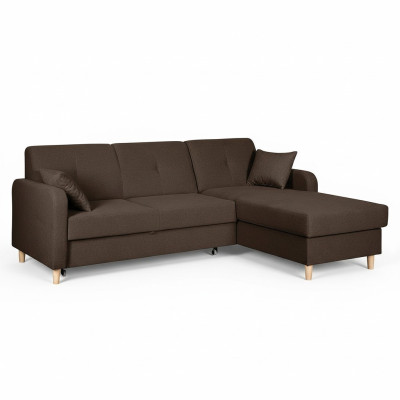 Design Ecksofa Schlafsofa Bettfunktion Couch Leder Textil Polster Sofas Kasten