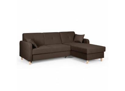 Design Ecksofa Schlafsofa Bettfunktion Couch Leder Textil Polster Sofas Kasten
