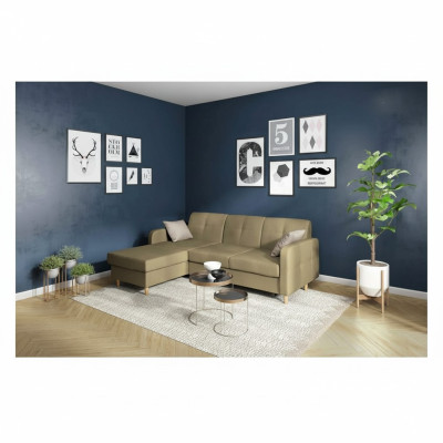 Ecksofa L-Form Sofa Wohnlandschaft Garnitur Polster Design Bettfunktion Modern