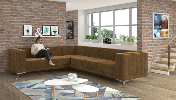 Moderne Ecksofa Stoffsofa L Form Polster Eckgarnitur Wohnlandschaft Couch Sofa