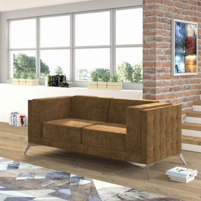 Chesterfield Polster Couch Stoff Couchen Sofa Sitz Garnitur Zweisitzer 2 Sitzer