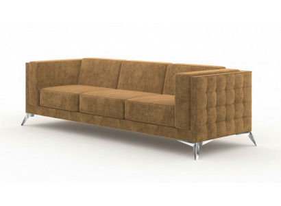 Sitzer Couch Polster Sofa Textil Stoff Chesterfield Couchen Garnitur Dreisitzer