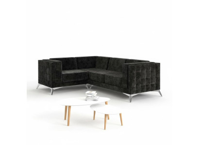 L-Form Couch Wohnlandschaft Ecksofa Garnitur Modern Design Sofa textil Stoff neu