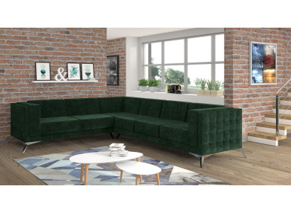 Stoff L-Form Couch Wohnlandschaft Ecksofa Garnitur Design Modern Sofa Modern Neu