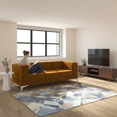 Ecksofa L-Form Designer Sofa Couch Polster Sitz Garnitur Stoff Wohnlandschaft