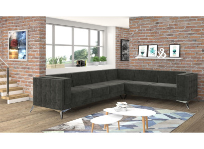 Design Esk Ecksofa L-form Modern Sofas Stoffsofa Couch Wohnlandschaft