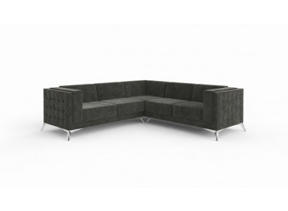 Wohnlandschaft Ecksofa L-Form Sofa Couch Deko Design Couch Textil Modern