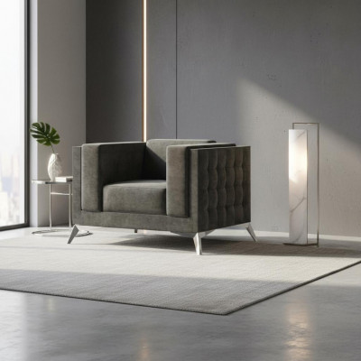 Chesterfield Sessel Couch 1 Sitzer Couchen Polster Neu Sofa Fernseh Textil