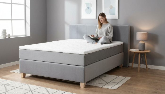 Boxspring Bett Kasten Funktion Hotel Doppel Set Komplett Topper Matratze