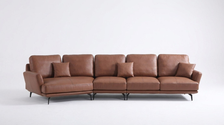 Ledersofa Wohnlandschaft Ecksofa L-Form Ecke Set Garnitur Modern Sofa