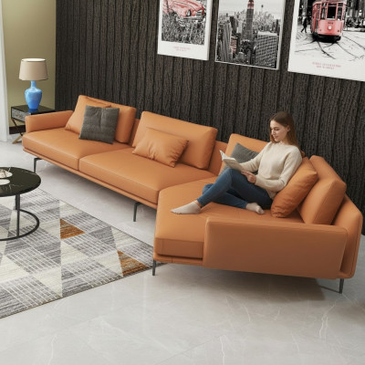 Ecksofa L-Form Stoff Couch Wohnlandschaft Garnitur Design Modern Sofa Trapez Neu