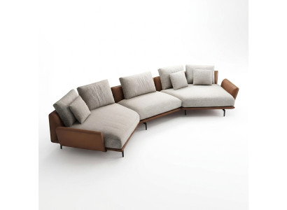Ecksofa U-Form Stoff Couch Wohnlandschaft Garnitur Design Modern Sofa Trapez Neu