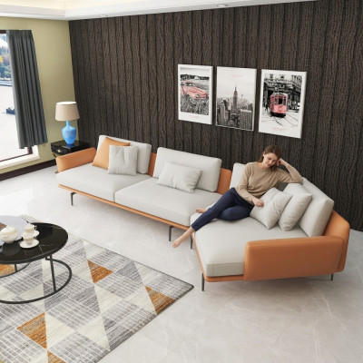 Ecksofa L-Form Stoff Couch Wohnlandschaft Garnitur Design Modern Sofa Neu Sofas