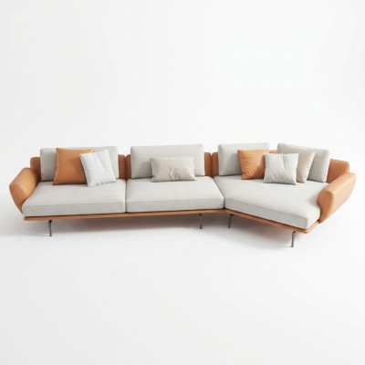 Ecksofa L-Form Stoff Couch Wohnlandschaft Garnitur Design Modern Sofa Neu Sofas