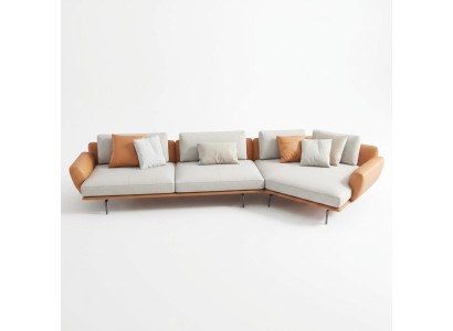 Ecksofa L-Form Stoff Couch Wohnlandschaft Garnitur Design Modern Sofa Neu Sofas