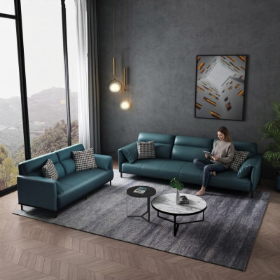 Sofa 3 Sitzer Ledersofa Couch Wohnlandschaft Garnitur Design Modern Sitz