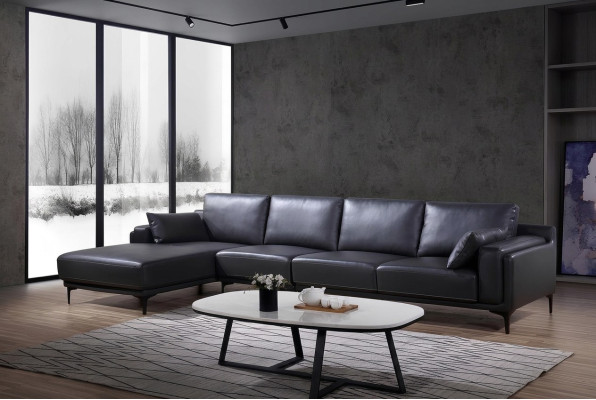 Sofa Design Ecksofa LForm Ledersofa Couch Wohnlandschaft Garnitur Moderne Sofas