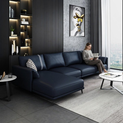 Hochwertige Eckcouch Wohnlandschaft Ecksofa L-Form Leder Couch Garnitur Sofa Neu