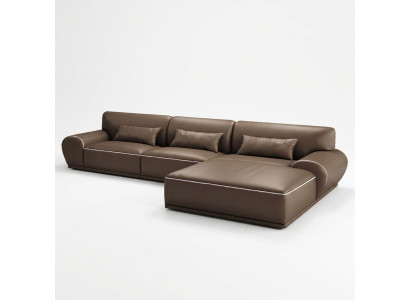 Design Eck Ecksofa L-form Modern Sofas Ledersofa Wohnlandschaft Sitz Sofa