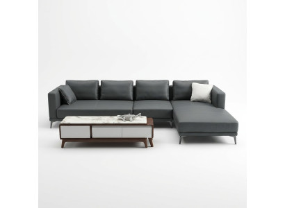 Ecke Ecksofa L-Form Wohnlandschaft Sofa Couch Polster Garnitur Stoff Sofas Leder