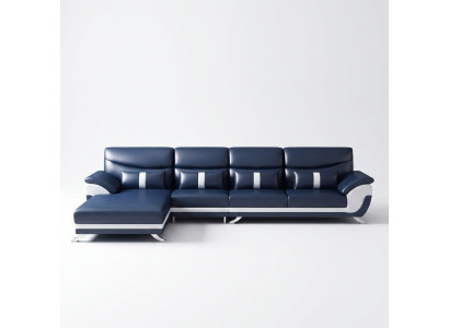 Ecke Ecksofa L-Form Wohnlandschaft Sofa Couch Garnitur Polster Stoff Sofas Leder