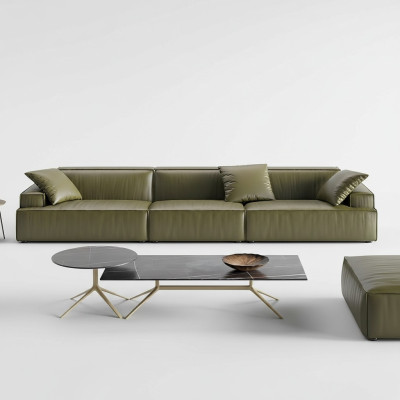 Ledersofa 6 Sitzer xxl Couch Big Sofa Lümmel Couchen Sofas Couchen Garnituren