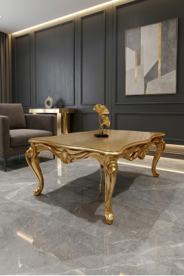 Couchtisch Tische Chesterfield Tisch Design Luxus Möbel Gold Holz Wohnzimmer Neu