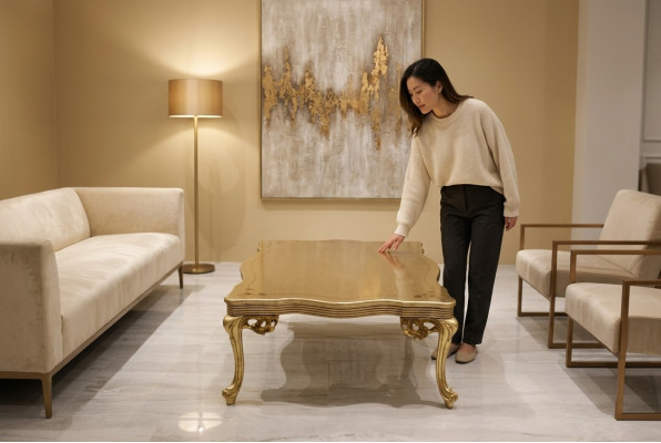 Couchtisch Wohnzimmertisch Gold Luxus Couchtische Beistelltisch Sofatisch Neu