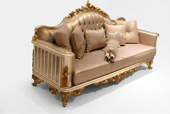 Sofagarnitur 3311 Couchtisch Textil Holz Komplett Set Sofa Sessel Sofagarnitur
