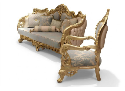 Klassisch Sofagarnitur 3+3+1 Sitzer Chesterfield Relax Sessel Möbel Sofa Neu