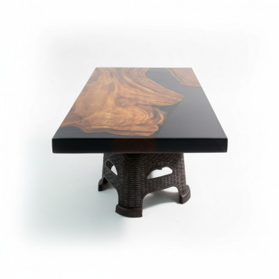 Couchtisch River Table Massiv Tische 100x60 Flusstisch Echtes Holz