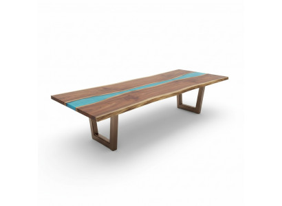 Esstisch River Table Echtes Holz Flusstisch 260x100 Massive Tische