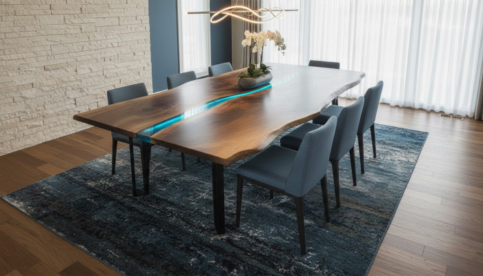 Tisch esstisch tische epoxid harz epoxy massive design möbel 240x100 echtes holz