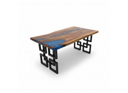 Couchtisch Blue River Table Echtes Holz Flusstisch 140x80 Tische