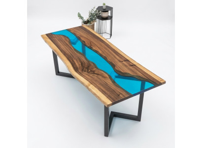 Beistelltisch Epoxid Harz Tisch Couchtisch Handgefertigter Couchtisch 120x60cm