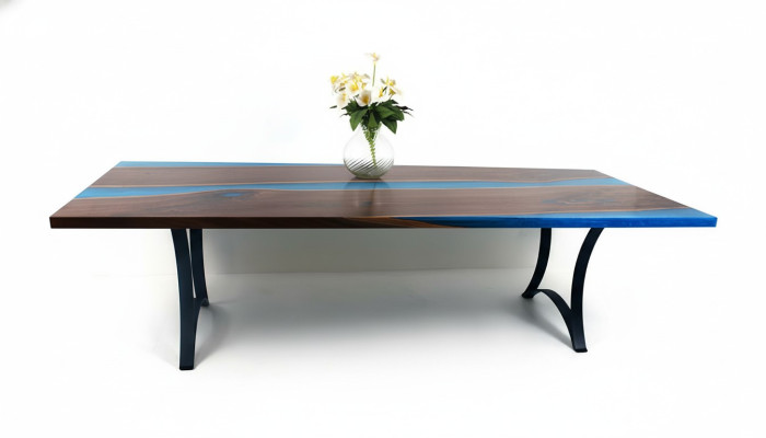 Moderne Tische Esstisch Meer Design Tisch Harz Fluss Möbel 220x90 Epoxid Ozean