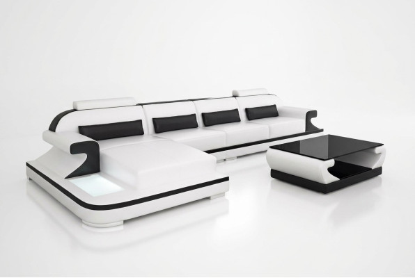 Ledersofa Eckcouch Polstergarnitur Sofa Polster Couch Eckgarnitur Wohnlandschaft
