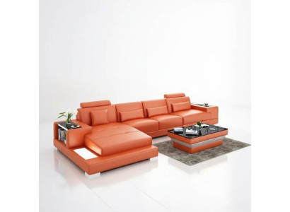 Polster Ecksofa Wohnlandschaft Designer-Sofa Ecksofa L-Form Ecksofa Ledersofa