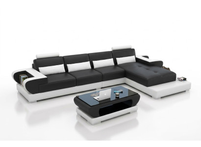 Sofa Ledersofa Eckcouch Polstergarnitur Couch Eckgarnitur Wohnlandschaft Polster