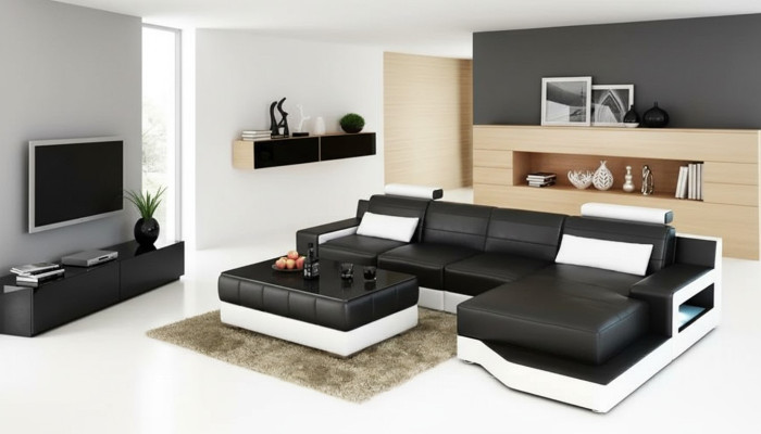 Ecksofa L-Form Modernes Sofa Ledersofa Ecksofa Polster Designer-Sofa