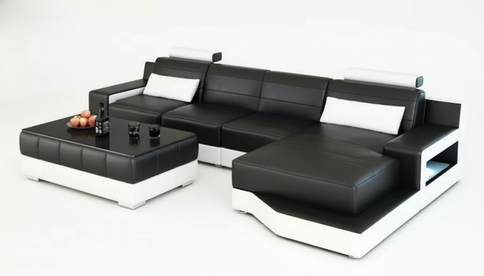 Ecksofa L-Form Modernes Sofa Ledersofa Ecksofa Polster Designer-Sofa