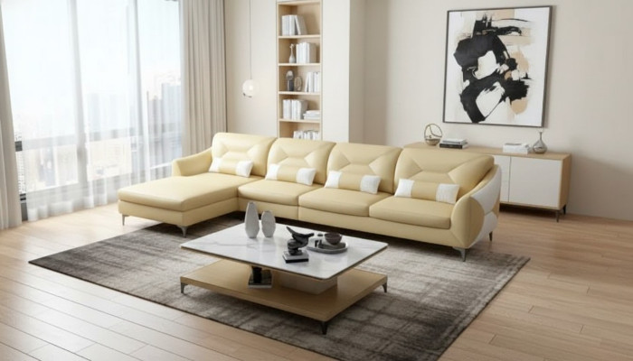 Ledersofa Designer-Sofa Ecksofa L-Form Modernes Sofa Ledersofa Ecksofa Polster